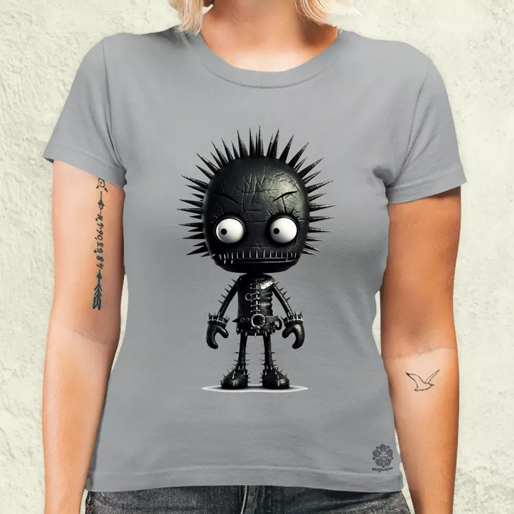 Fekete punk srác v1 női póló
