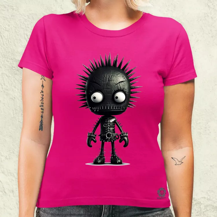 Fekete punk srác v1 női póló