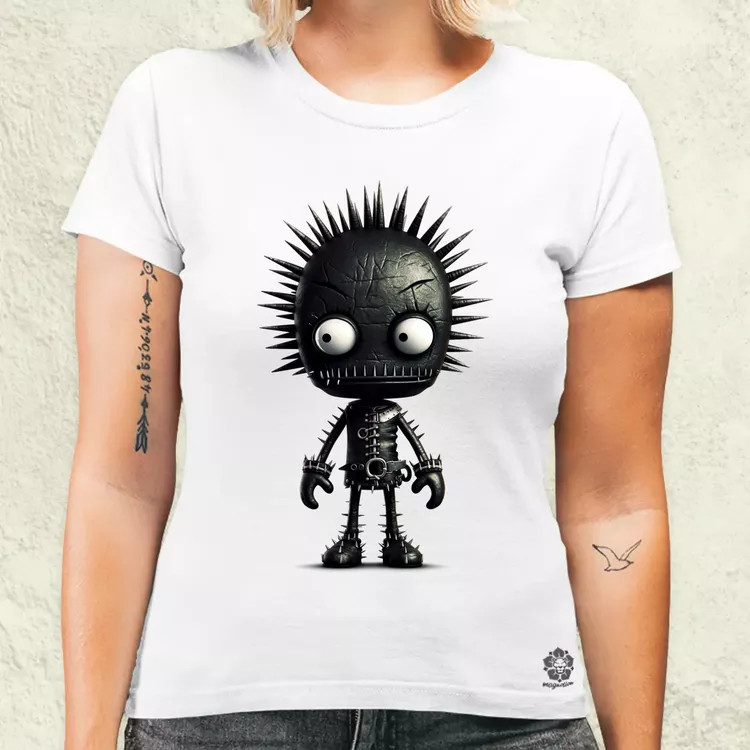 Fekete punk srác v1 női póló
