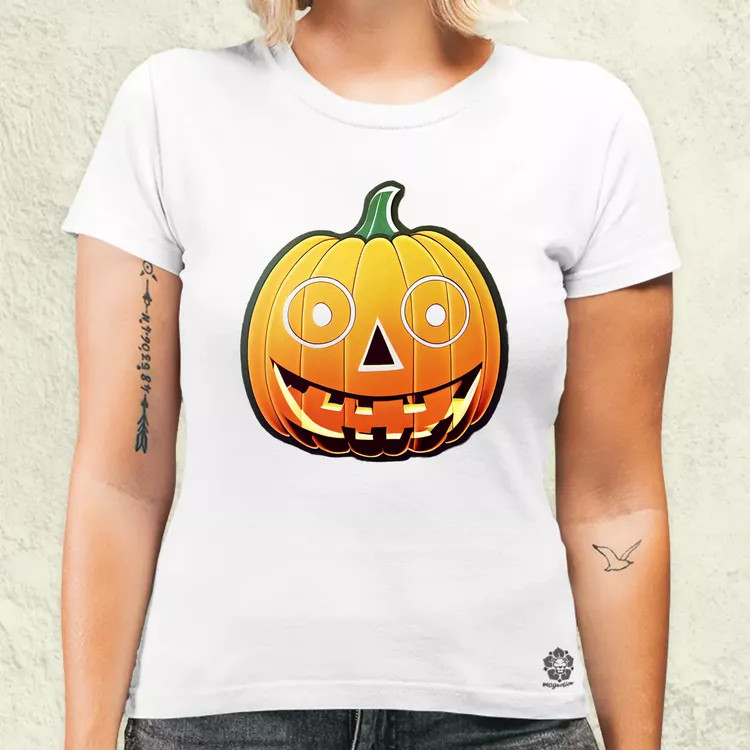 Halloween sütőtök matrica v2 női póló