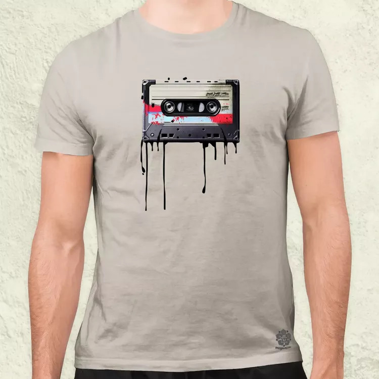 Kazetta vintage v1 férfi póló