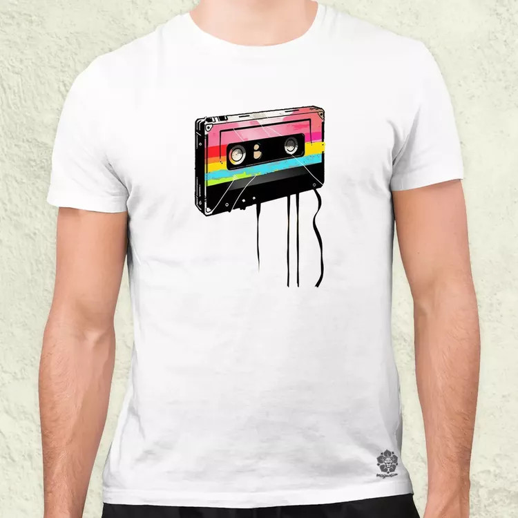 Kazetta vintage v2 férfi póló