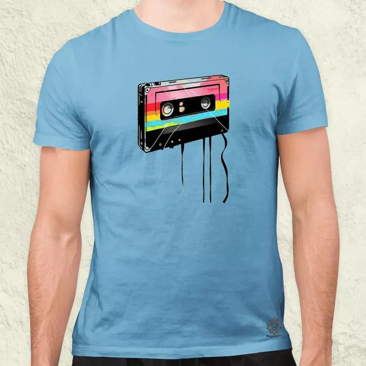 Kazetta vintage v2 férfi póló