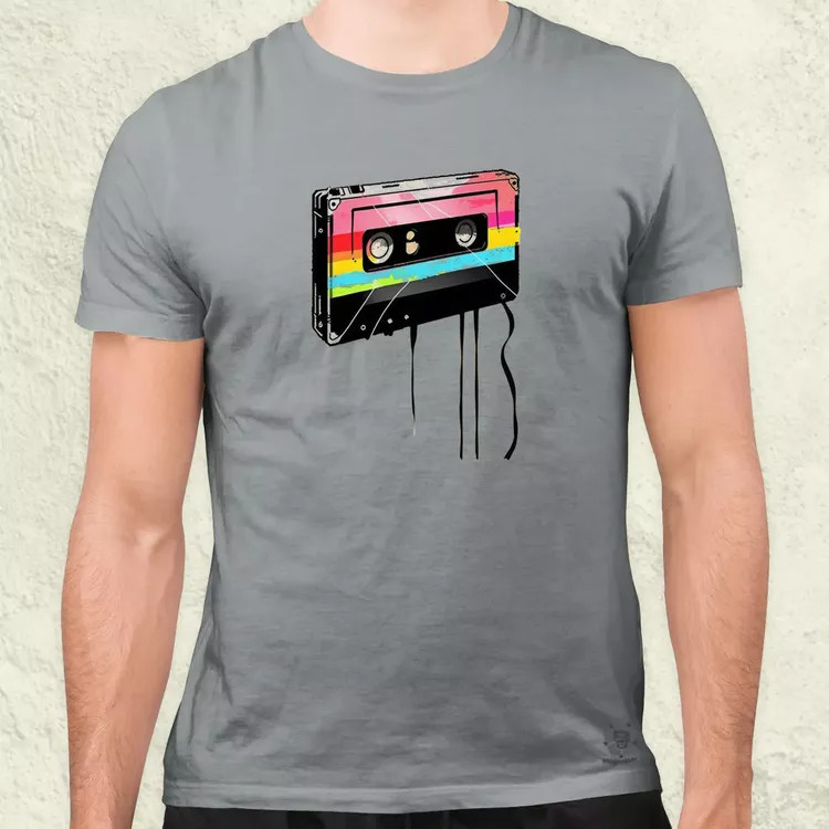 Kazetta vintage v2 férfi póló