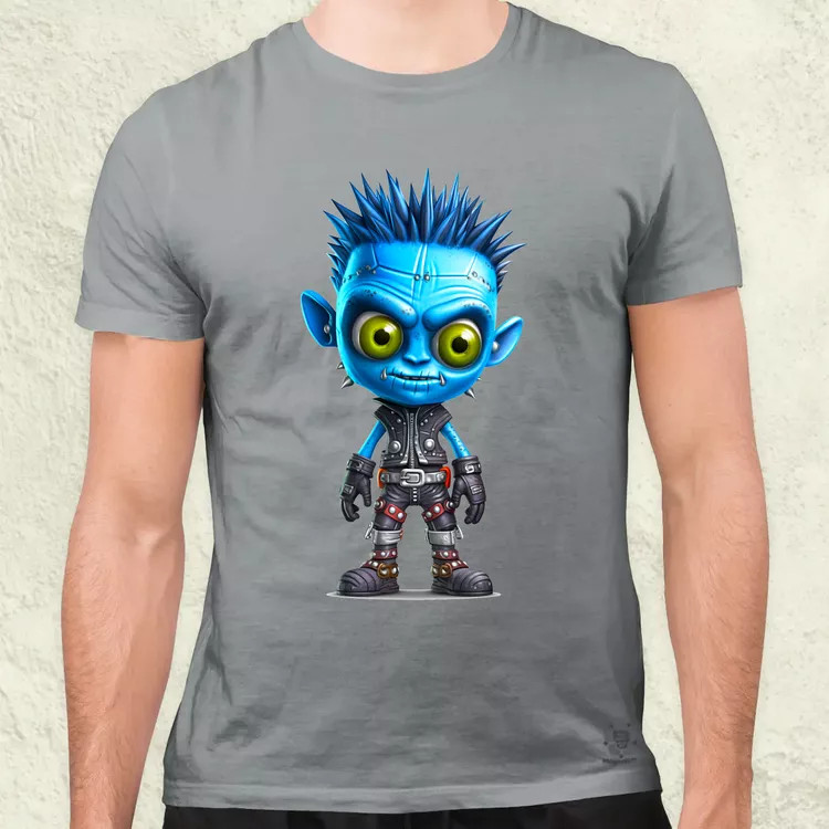 Kék punk srác v1 férfi póló