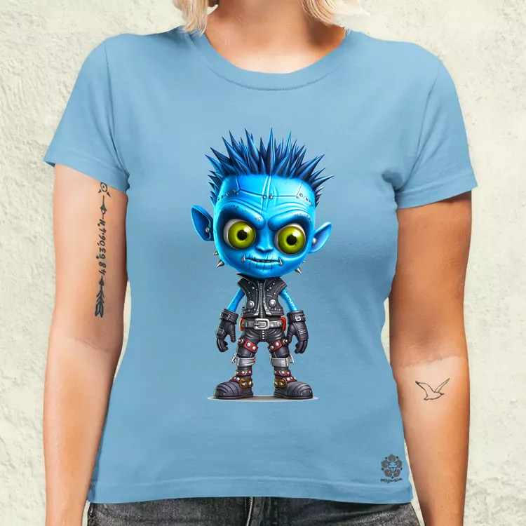 Kék punk srác v1 női póló