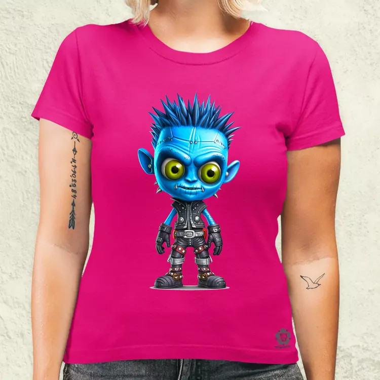 Kék punk srác v1 női póló