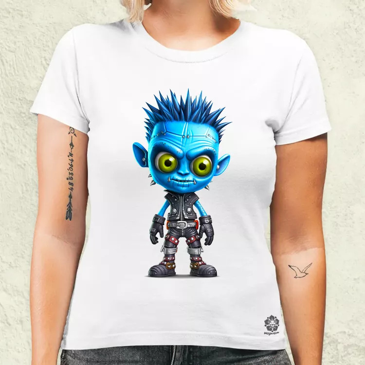 Kék punk srác v1 női póló