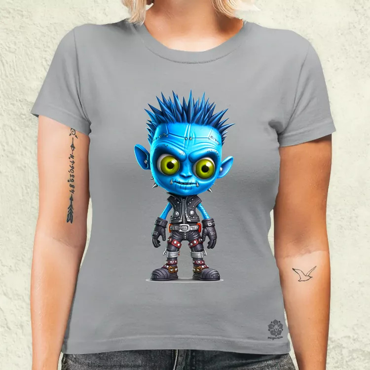 Kék punk srác v1 női póló