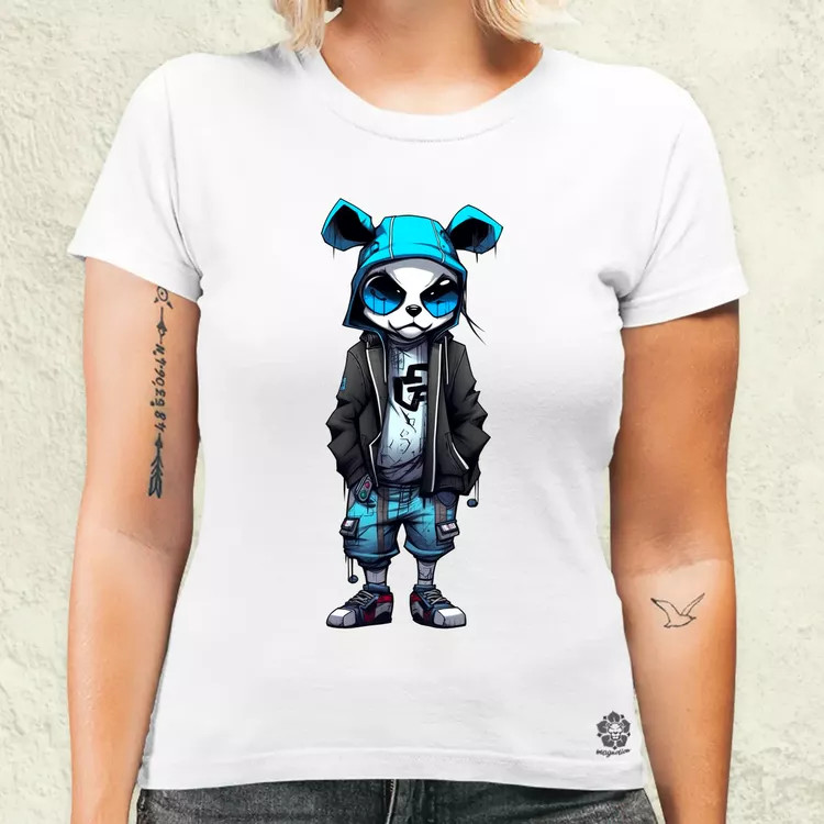 Laza panda srác v2 női póló