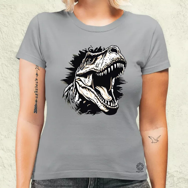 Monochrome T-rex v1 női póló