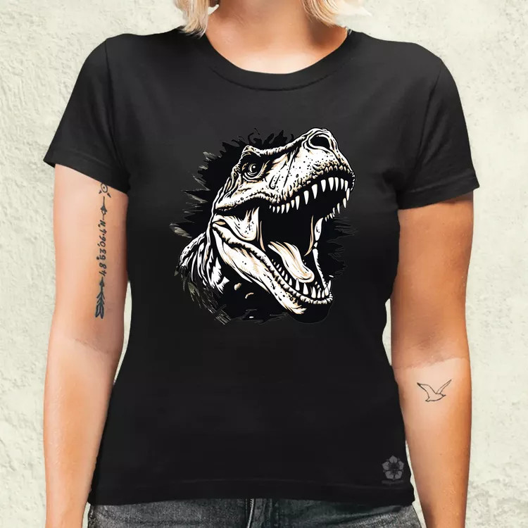 Monochrome T-rex v1 női póló