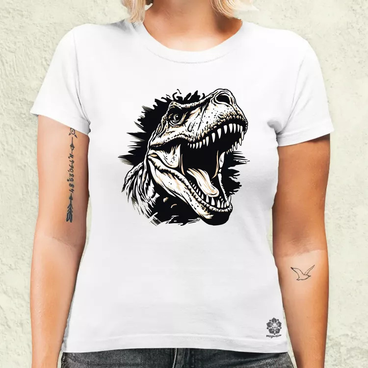 Monochrome T-rex v1 női póló