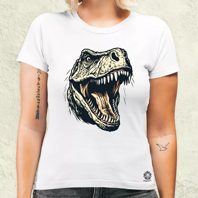 Monochrome T-rex v2 női póló