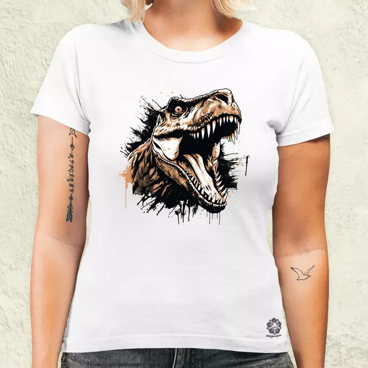 Monochrome T-rex v3 női póló