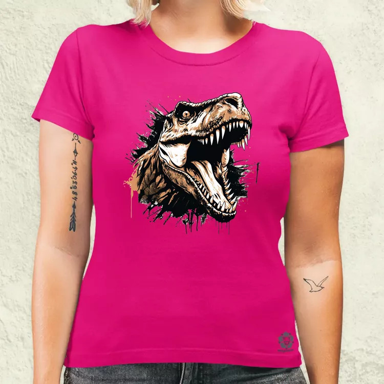 Monochrome T-rex v3 női póló