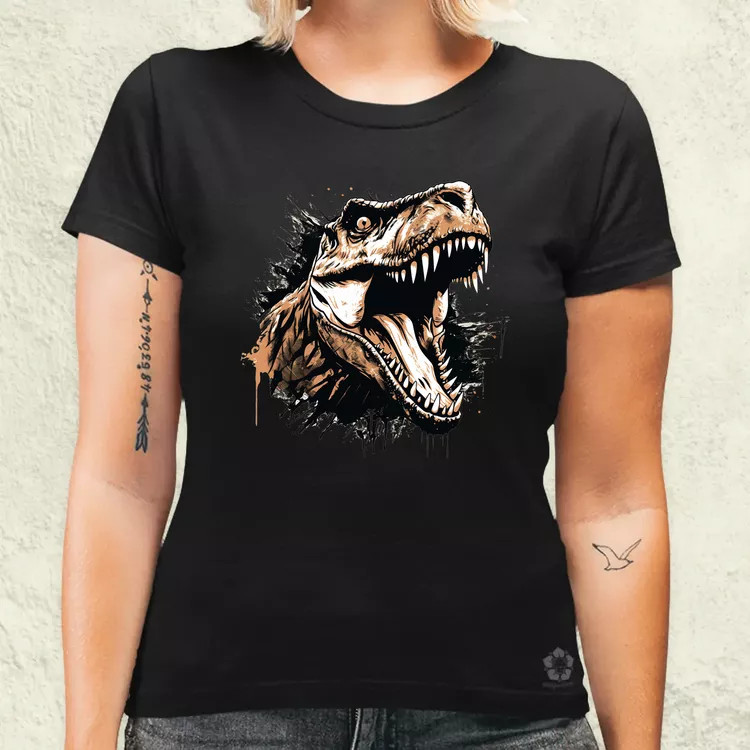 Monochrome T-rex v3 női póló