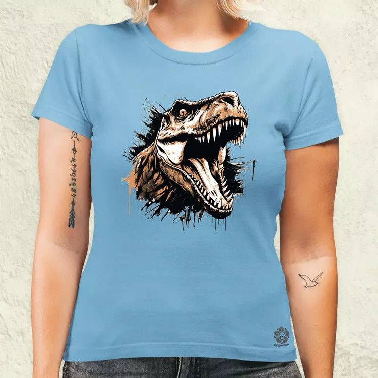 Monochrome T-rex v3 női póló