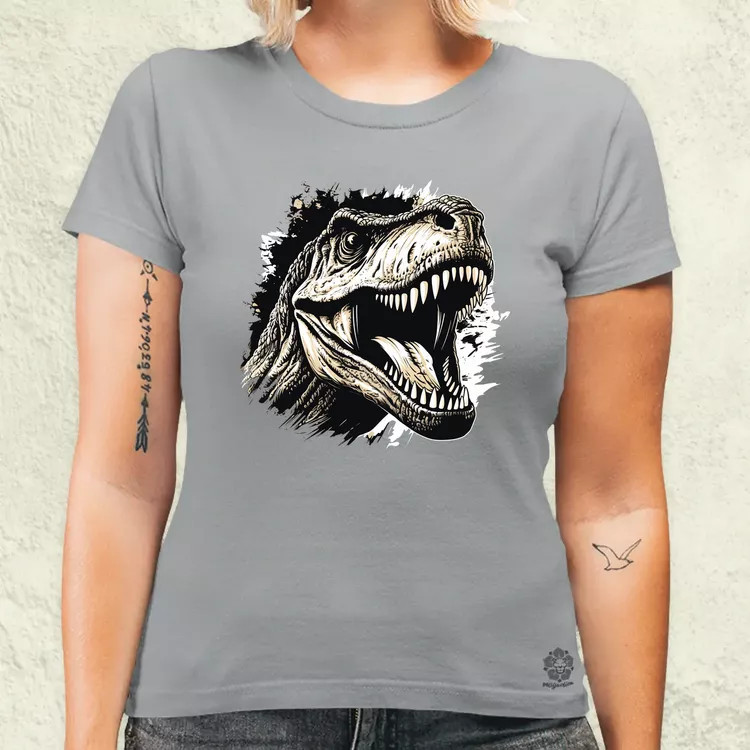 Monochrome T-rex v4 női póló