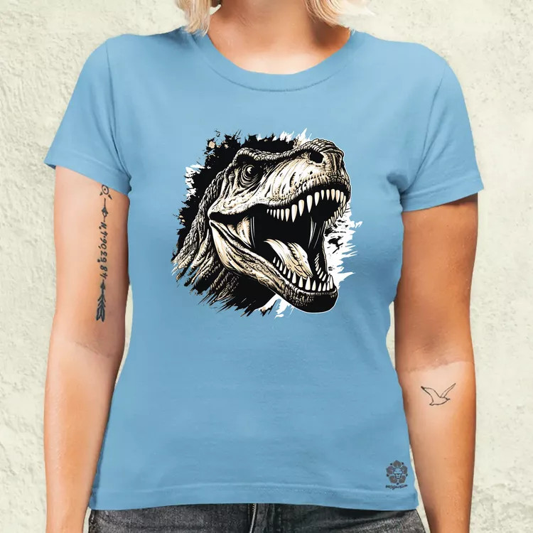 Monochrome T-rex v4 női póló