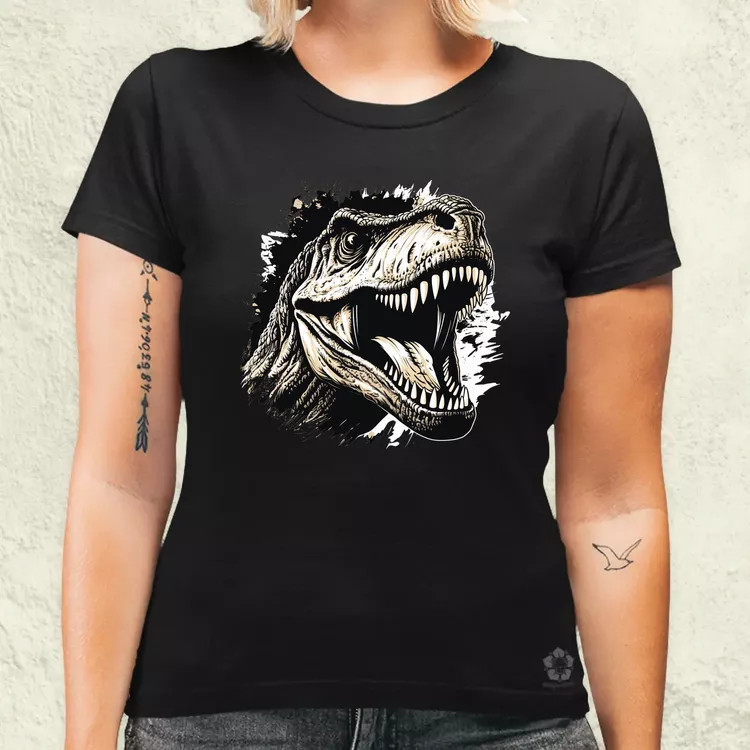Monochrome T-rex v4 női póló