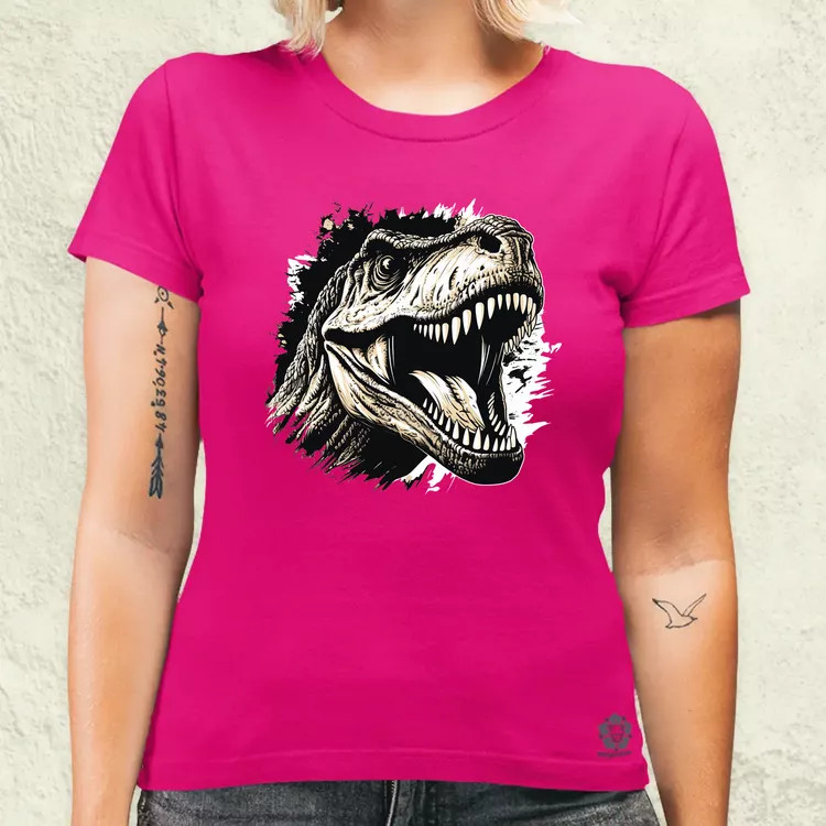 Monochrome T-rex v4 női póló