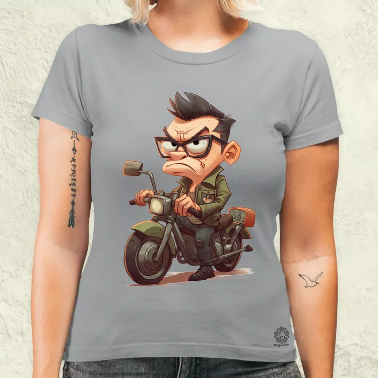 Morcos motoros női póló