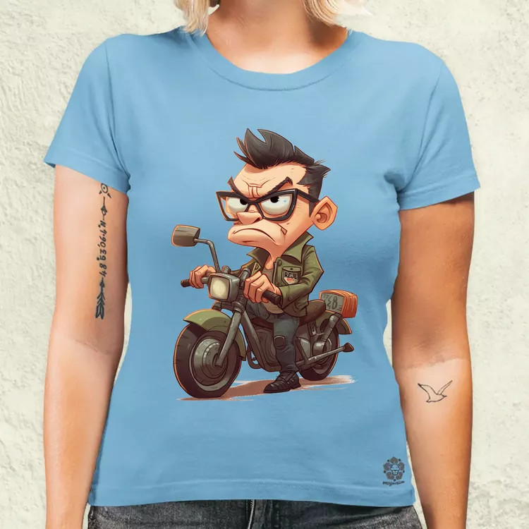 Morcos motoros női póló