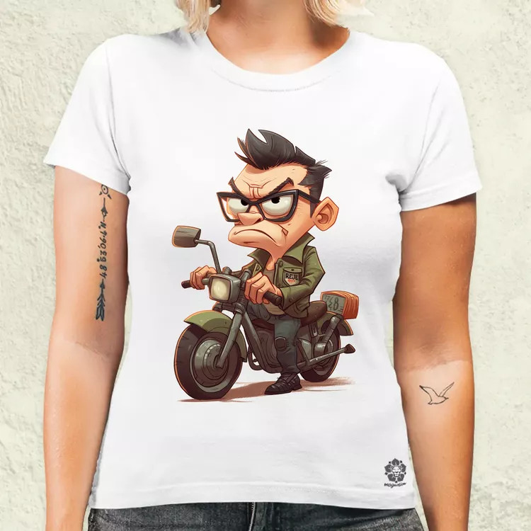 Morcos motoros női póló