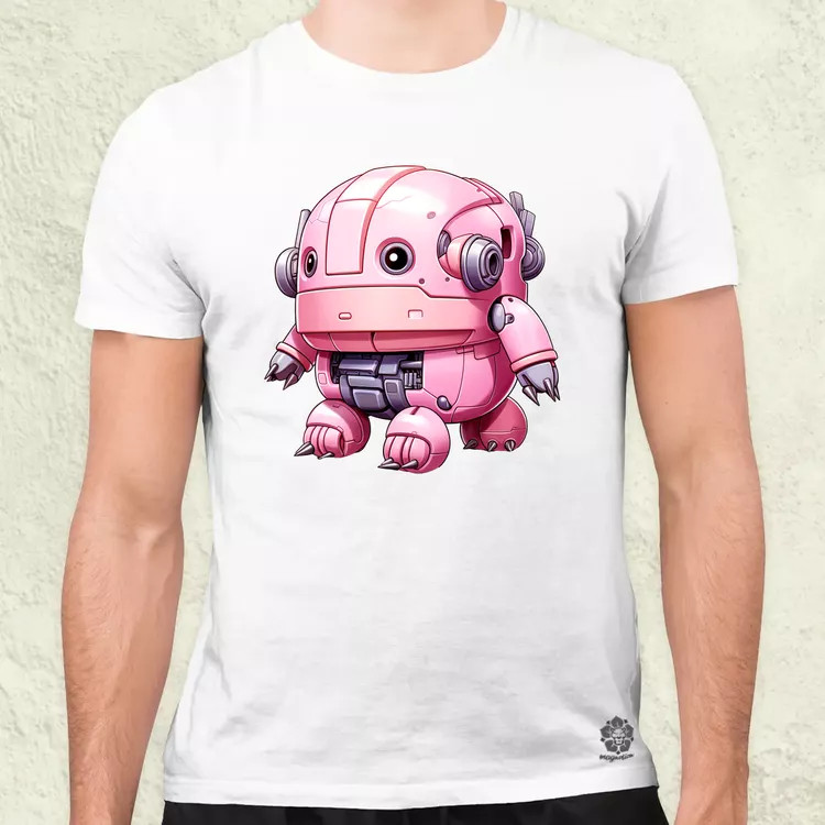 Pink baby robot v1 férfi póló