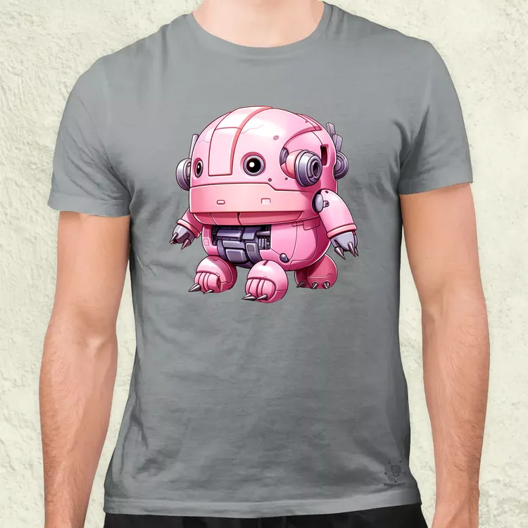Pink baby robot v1 férfi póló