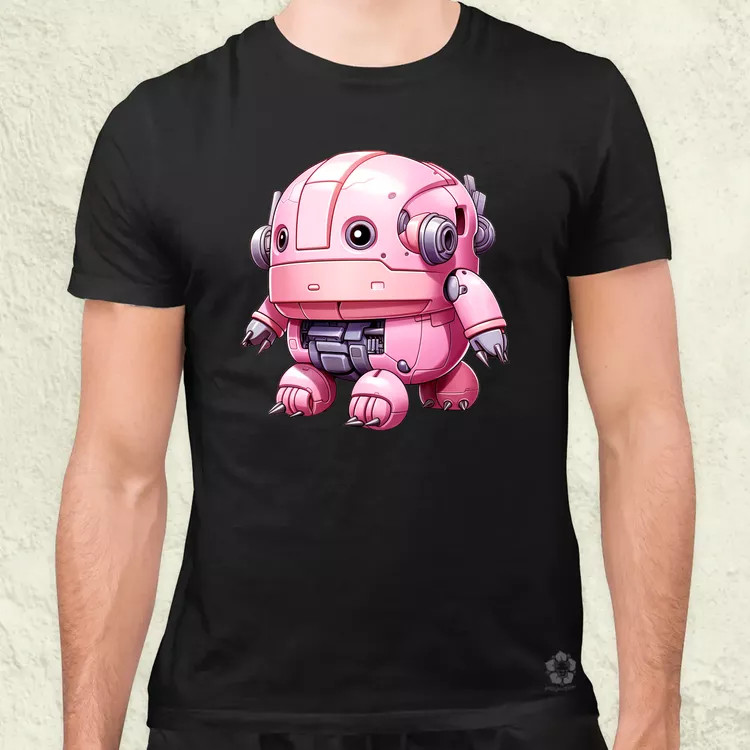 Pink baby robot v1 férfi póló