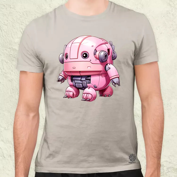Pink baby robot v1 férfi póló