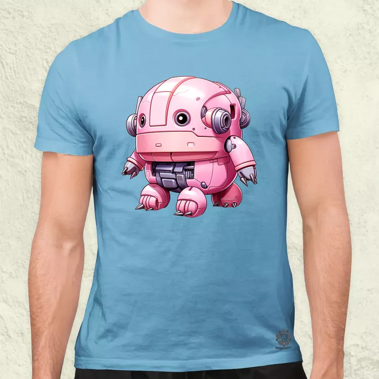 Pink baby robot v1 férfi póló