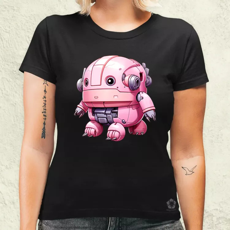 Pink baby robot v1 női póló