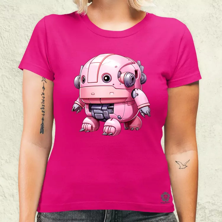 Pink baby robot v1 női póló