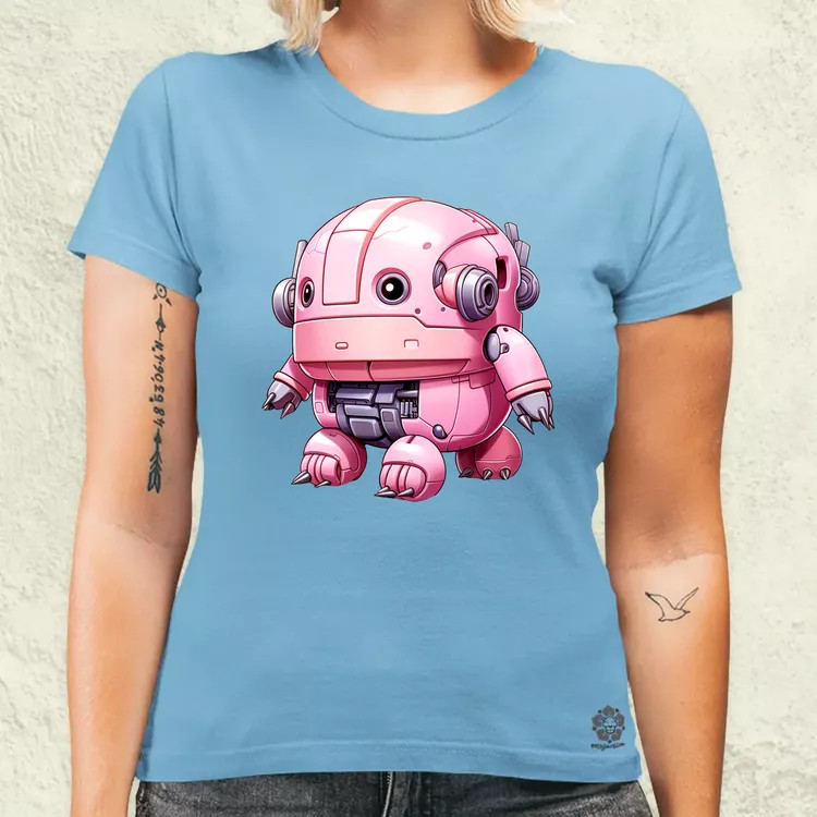 Pink baby robot v1 női póló
