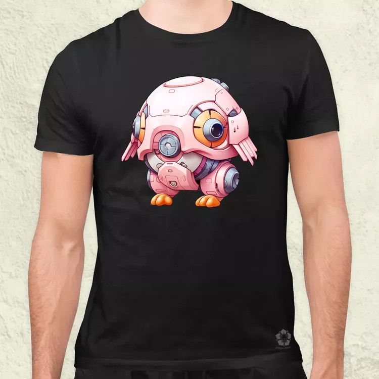 Pink baby robot v2 férfi póló