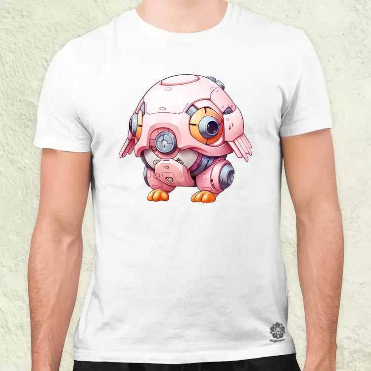 Pink baby robot v2 férfi póló
