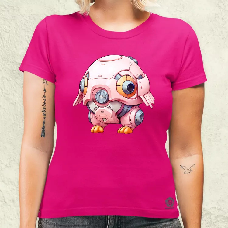 Pink baby robot v2 női póló