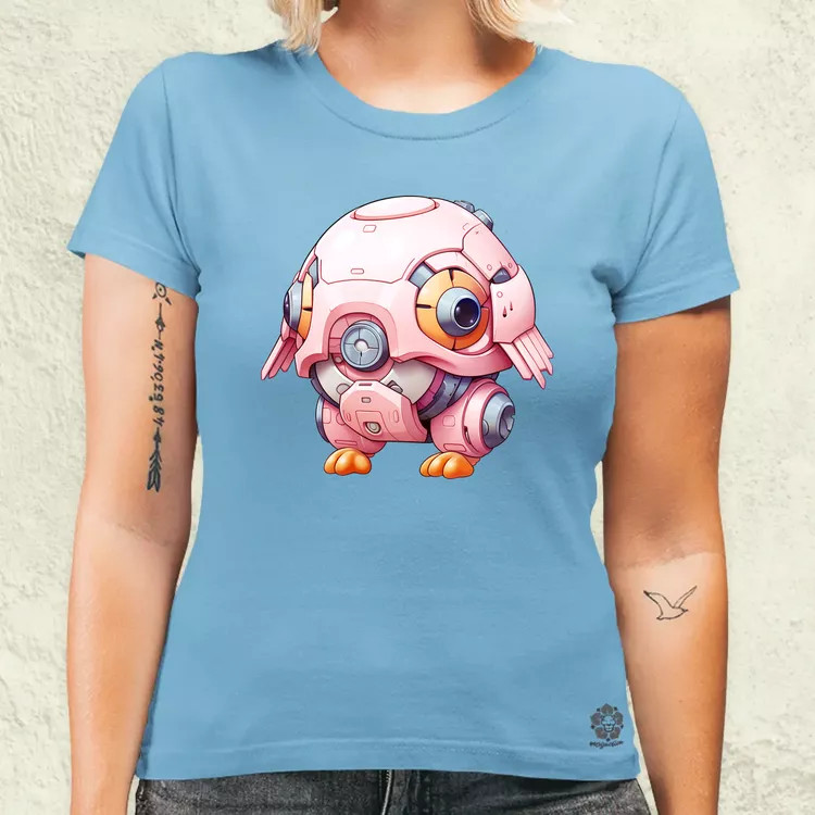 Pink baby robot v2 női póló