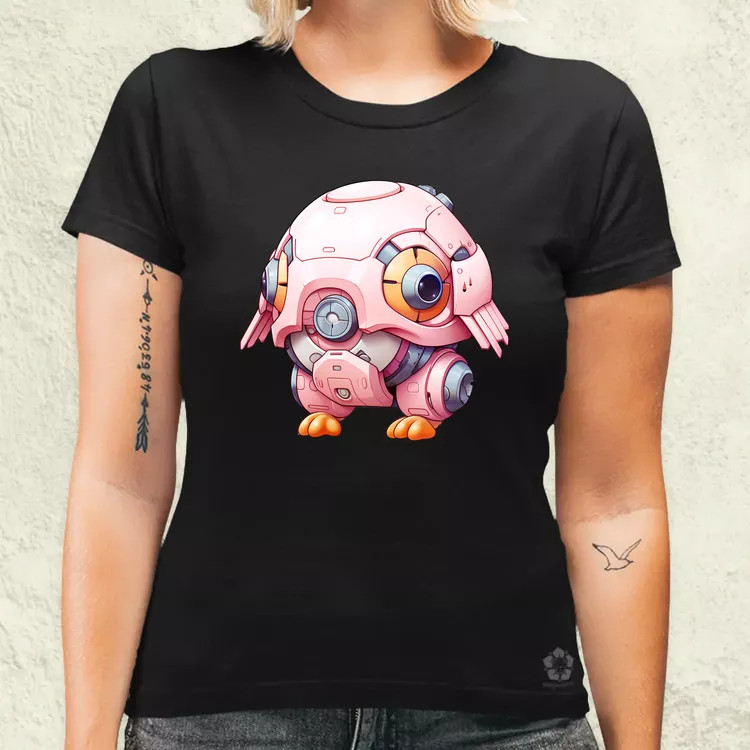 Pink baby robot v2 női póló