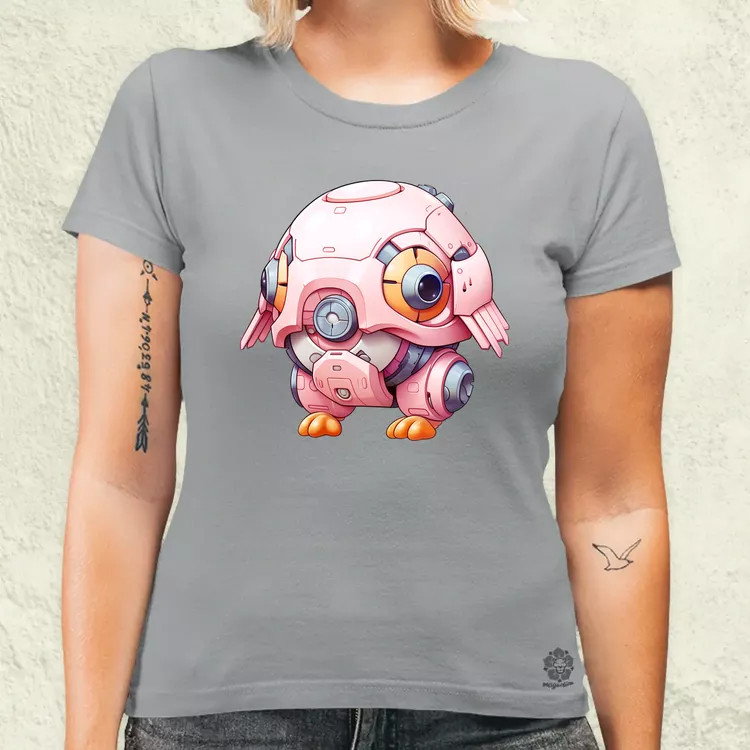 Pink baby robot v2 női póló