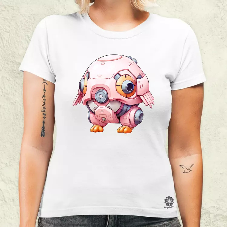 Pink baby robot v2 női póló
