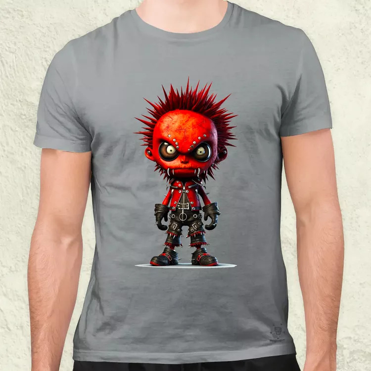 Piros punk srác v1 férfi póló