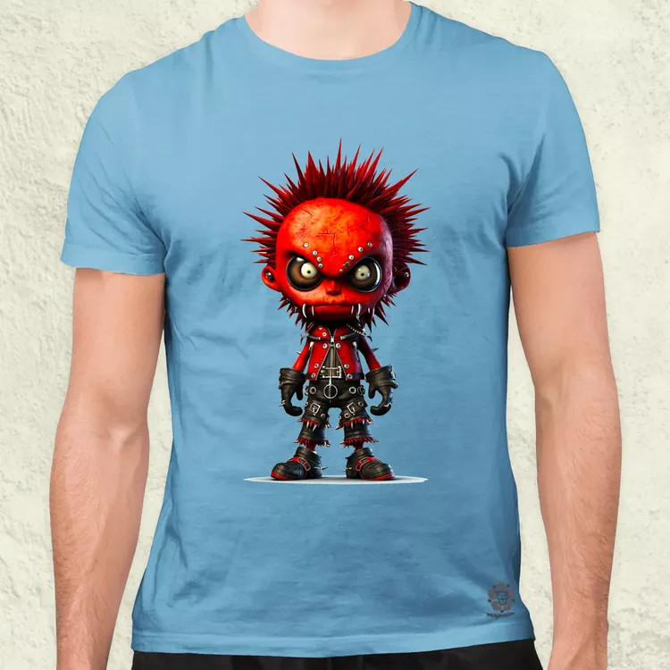 Piros punk srác v1 férfi póló