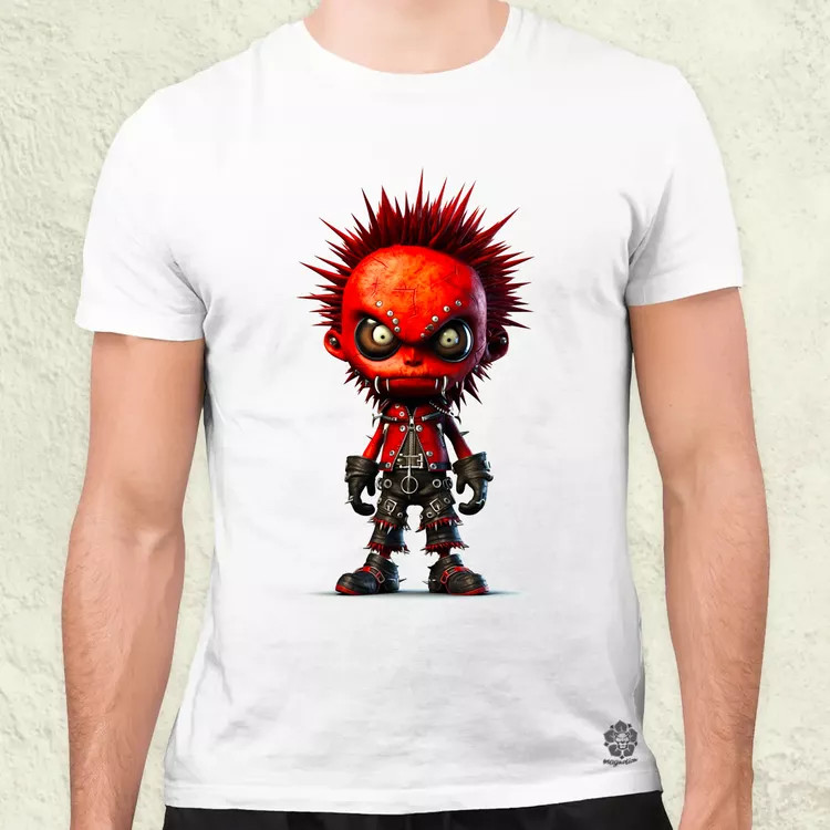 Piros punk srác v1 férfi póló