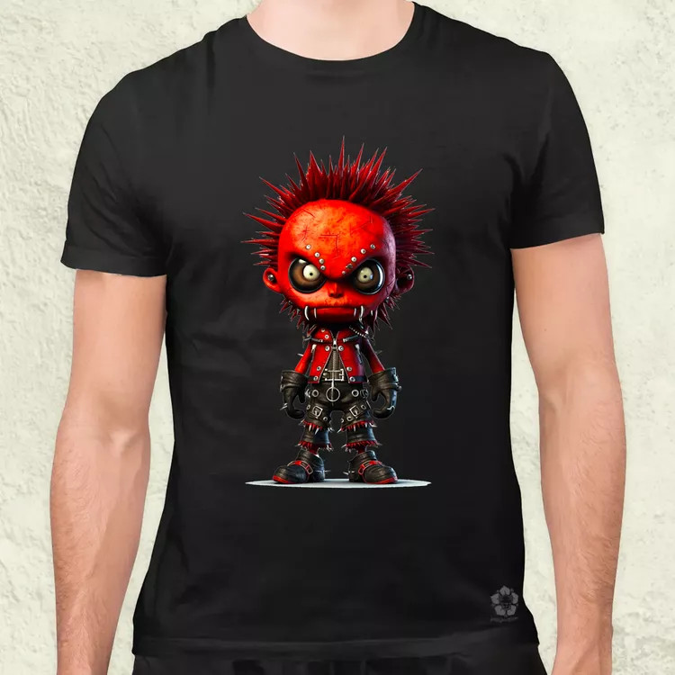 Piros punk srác v1 férfi póló