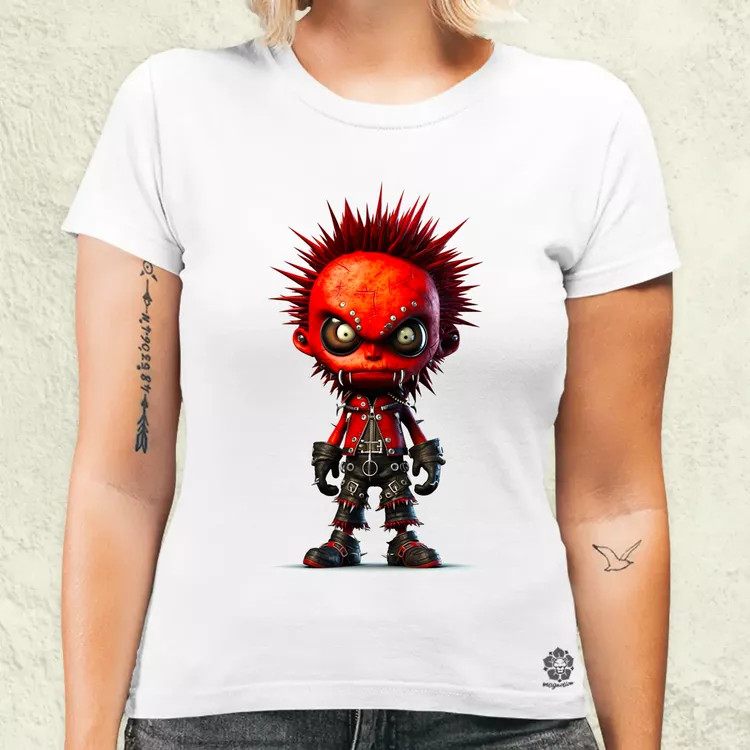 Piros punk srác v1 női póló