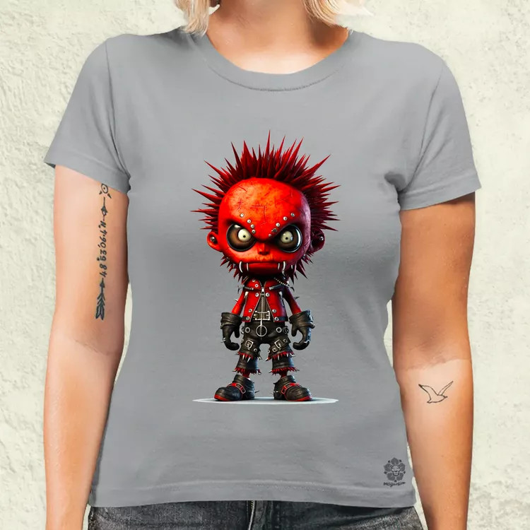 Piros punk srác v1 női póló
